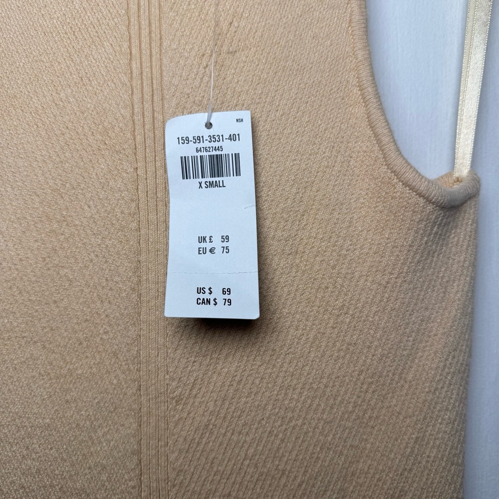Abercrombie & Fitch Sleeveless Ribbed Knit Bodycon Mini Dress Size XS NEW - Picture 7 of 9